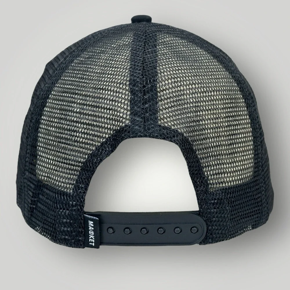 Market Smiley Chains Trucker Hat Black Mesh Snapback Cap One Size‎ Streetwear